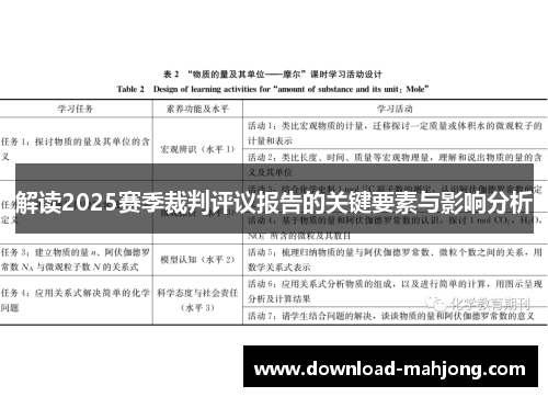 解读2025赛季裁判评议报告的关键要素与影响分析